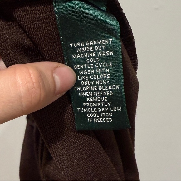 NWT Lauren Ralph Lauren Lounge Pull On Pants XL Brown Activewear Comfort Staple - Picture 4 of 8